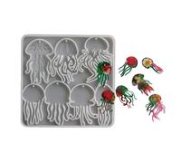 Molde de silicona reutilizable con forma de medusa con diseño de fácil liberación para principiantes y diseñadores profesionales
