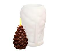 Molde de silicona reutilizable con forma de piña para hacer velas, molde de jabón de resina de, molde de arcilla para conos de pino, para resina epoxi, yeso, chocolate, tartas, postres, etc