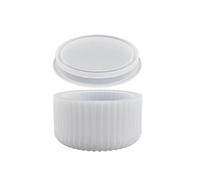 Molde de silicona reutilizable con tapa, soporte de fundición, yeso, jabón, herramienta de superficie lisa, decoración del hogar