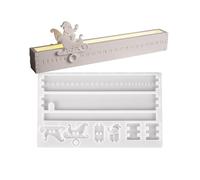 Molde de silicona reutilizable para calendario de Adviento para decoración de escritorio hecha a mano, proyectos de temporada de Navidad, decoración festiva