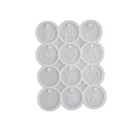 Molde de silicona reutilizable para fichas únicas, divertidas fichas de manualidades, molde de silicona para manualidades, supermercado, carrito de compras, artículos fáciles de limpiar