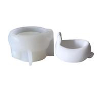 Molde de silicona reutilizable para manualidades, Pascua, conejos, taza de resina, almacenamiento de huevos, cuenco, fundición, manualidades reutilizables