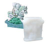 Molde de silicona reutilizable, romántico de fácil liberación, oso de 6 pulgadas, para manualidades, material de silicona con molde para herramientas de manualidades, molde de resina epoxi para