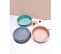 Molde de silicona rosa nórdico para tartas, diseño de girasol de 17,8 cm para hornear en casa, apto para horno, nueva forma redonda, incluye video, perfecto para postres