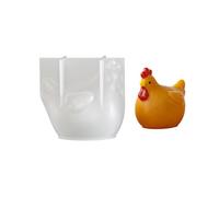 Molde de silicona seguro con textura de gallina, herramientas para manualidades de vacaciones, molde de liberación rápida para chocolate