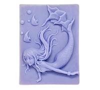Molde de Silicona Sirena para Hacer Jabón | Práctico y Resistente | Ideal para Manualidades | Medidas 5,8x7,3x2,9 cm | Crea tus Propias Pastillas de Jabón de Forma Fácil y Divertida