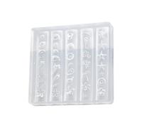 Molde de silicona suave con varios patrones para salón de belleza, herramienta de estampado de uñas reutilizable