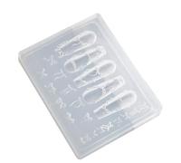 Molde de silicona suave con varios patrones para uñas de salón de belleza