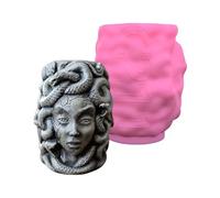 Molde de silicona suculenta gótica para niña, maceta de resina epoxi casera, recipiente para maquillaje, macetero de resina para herramientas, molde de silicona