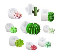 Molde de silicona suculenta para velas, forma de vela de aromaterapia suculenta, pared interior lisa, herramienta para hacer postres, velas, jabón, chocolate, dulce de azúcar, pudín