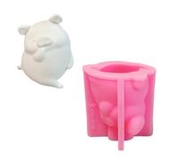 Molde de silicona tímido cerdo molde hecho a mano resina epoxi molde ornamento molde molde molde de jabón