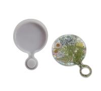 Molde de silicona transparente para joyas con agujero grande, suministros de arte de resina para proyectos, fácil de desmoldar, bandeja de agujero grande, molde epoxi