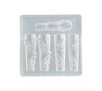 Molde de silicona transparente y elegante para decoración de uñas, patrón de para arte de uñas y manualidades hechas a mano, molde de manicura profesional, molde de silicona elegante en forma