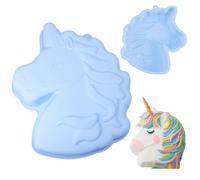 Molde de Silicona Unicornio 3D para Pastel, Molde Para Hornear De Unicornio en Azul, Flexible y Antiadherente para Tartas, Chocolate y Gelatina - Ideal para Fiestas Infantiles y Cumpleaños Mágicos