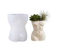 Molde de silicona versátil con diseños femeninos para crear macetas de resina, hormigón, artículos de decoración, proyectos de manualidades, regalo artístico, silicona