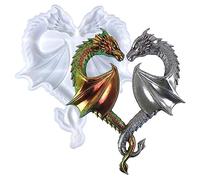 Molde de Silicona y Resina con Diseño de Dragón de Corazón para Manualidades, Epoxi, Fundición - Decoración Colgante de Pared para Hogar y Oficina