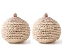 Molde de simulación de senos, modelo de exhibición anatómica de sección sagital de senos, juego de 2 piezas, modelo de lactancia orgánica de ganchillo, suplemento de lactancia de demostración(Brown)