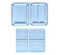 Molde de soporte de tela de resina epoxi, caja organizadora, moldes de silicona, kit de fundición de resina para manualidades, servilletas, estuches de joyería, moldes grandes de silicona, moldes de