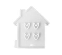 Molde de soporte para casa de amor con base para hacer candelitas, decoración de yeso, adorno de festival