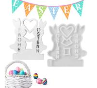 Molde de sostenedor de velas de forma de conejito - molde artesanal decorativo diseño de silicona molde suministros de bricolaje | Uso ideal para decoración de Pascua, interior hecho a mano, dirección