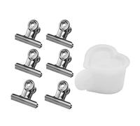 Molde de taza con forma de corazón para manualidades, taza única, adecuada para regalo hecho a mano, molde de soporte de hormigón