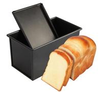 Molde de tostadas de pan - hojalata con tapa | Pan de de resistente al calor | Box de tostada de aleación de aluminio | Horneado antiadherente para hornear sándwich horneado en hornos