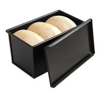 Molde de tostadas de pan - hojalata con tapa | Pan de de resistente al calor | Box de tostada de aleación de aluminio | Horneado antiadherente para hornear sándwich horneado en hornos