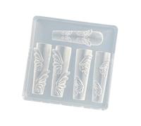 Molde de uñas de silicona multiusos de elasticidad con decoración de mariposas para proyectos creativos Manicura Reutilizable Elegante molde de silicona para uñas en forma de