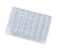 Molde de uñas de silicona reutilizable resistente calor con forma de lazos elegantes Molde de manicura para salón en casa y uso en viajes de arte de uñas con forma de lazos de silicona