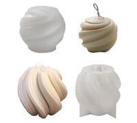 Molde de vela 3D de silicona para velas geométricas Ball Spirale Tourbillon Ball Moldes de vela moldeadora para manualidades, vela perfumada, jabón, chocolate, pudín