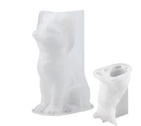 Molde de vela 3D - Lobo sentado de silicona para derretir la