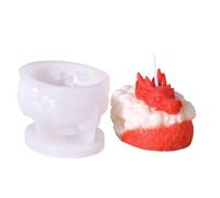Molde de vela con estatuilla de dragón 3D, molde con forma de animal para bricolaje, adorno de yeso, decoraciones para hogar, aromaterapia