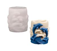 Molde de vela con tema marino, forma de pilar de relieve 3D de silicona para proyectos de cera hechos a mano, uso artesanal decorativo y proyectos similares de moldeo de jabón Molde de vela, de