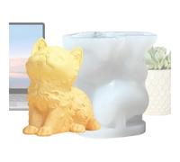 Molde De Vela De Animales - Molde De Silicona Para Perros De Chat 3D | Hacer Candle Wax Puppy Chaton | Vela De Decoración De Moldes Creativos | Aromaterapia Vel De Bricolaje | Accesorio De Artesa