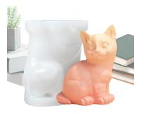 Molde De Vela De Animales - Molde De Silicona Para Perros De Chat 3D | Hacer Candle Wax Puppy Chaton | Vela De Decoración De Moldes Creativos | Aromaterapia Vel De Bricolaje | Accesorio De Artesa
