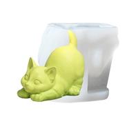 Molde De Vela De Animales - Molde De Silicona Para Perros De Chat 3D | Hacer Candle Wax Puppy Chaton | Vela De Decoración De Moldes Creativos | Aromaterapia Vel De Bricolaje | Accesorio De Artesa