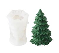 Molde de vela de árbol de Navidad - Forma de árbol, molde de silicona 3D, moldes de fondants | Adornos artesanales de Navidad para la fabricación de velas, artesanías y jabones, vacaciones