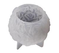 Molde de vela de bola de, molde de vela perfumada, fabricación de flores redondas, adorno de yeso de silicona, moldes florales de silicona para resina epoxi