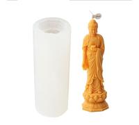 Molde de vela de budas 3D Vela religiosa Molde de silicona Antiadherente Fácil de hacer yeso Decoraciones para hogar Moldes de budas Moldes Soporte de estatua de silicona