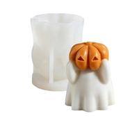 Molde de vela de calabaza de personaje para uso artesanal de Halloween, molde dividido de silicona para yeso de resina de cera y exhibiciones de otoño Halloween personaje de silicona cera de calabaza