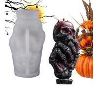 Molde de vela de calavera - Forma de fundición con forma de esqueleto | Kit de fabricación de velas de resina epoxi para adolescentes, adultos, mujeres, hombres, familiares, amigos, proyectos