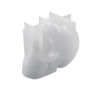 Molde de vela de calavera genérico - Resin Mould, Skeleton Head Silicone Mould | 3D Sculpture Molding Casting Moulds for Handmade Decoration Wax Clay Candle Making Home Halloween Parties Arts Holidays