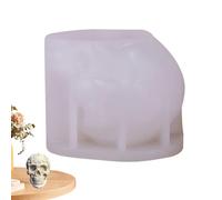 Molde de vela de cráneo 3D - Forma de silicona, suministro de artesanía | Forma de resina epoxi flexible grande con patrón detallado, herramienta reutilizable para la creación de cerámica decoración