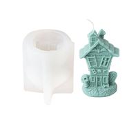 Molde De Vela De La Casa Embrujada Decoración La Fiesta Halloween Flexible Molde Silicona Para Espeluznante.