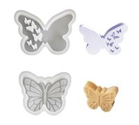 Molde De Vela De Mariposa De 2 Piezas, Molde De Silicona De Mariposa, Molde De Yeso, Molde De Silicona De Mariposa De Flor, Molde De Fundición, Molde De Mariposa