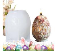 Molde de vela de Pascua reutilizable: moldes de velas de silicona con estructura de diseño amigable para principiantes y construcción de material flexible, arte de moldeo de yeso de