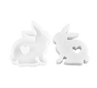 Molde de Vela de Primavera - Molde de Conejo Antiadherente, Molde de fundición de Resina epoxi | Fácil de liberar Velas para Amor Hueco Molde de Pascua -da -te para la Primavera