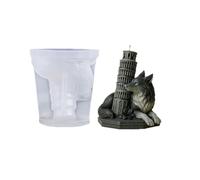 Molde de vela de silicona con diseños de y famosa para proyectos Molde de vela de y inclinada