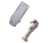 Molde de vela de silicona con pilar romano con diseños de cabeza de caballo para creación de velas hechas a mano y exhibición decorativa Molde de fabricación único