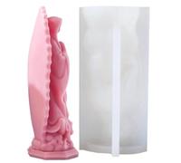 Molde de vela de silicona de Virgo María en 3D, para yeso de resina, aromaterapia, vela de cera de soja, jabón, arcilla, yeso, arte de resina, diseño 3D de la Virgen M